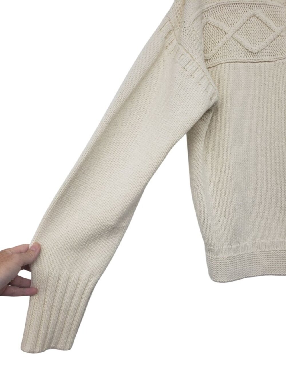 Alex Mill Jules Laceup Merino Wool Blend Sweater Coastal Preppy Fall Knit - Picture 7 of 14